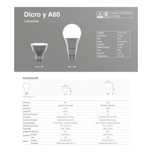 DICROICA LED SMART RGB 5W GU10 220V  WIFI + BLUETOOTH MACROLED - Vista 5