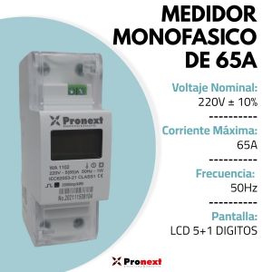 MEDIDOR MONOFASICO DE 65A PRONEXT - Vista 2
