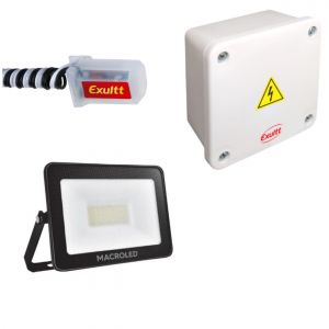 REFLECTOR LED SMD 20W FRIO IP65 MACROLED + FOTOCONTROL + CAJA ESTANCA