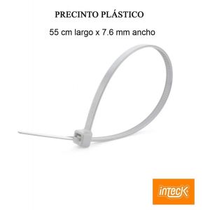 PRECINTO DE NYLON 7.6MM X550MM - BLANCO X 50 UNIDADES INTECK - Vista 2