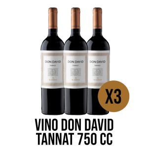 VINO DON DAVID TANNAT 750 CC X 3 UNIDADES - Vista 1