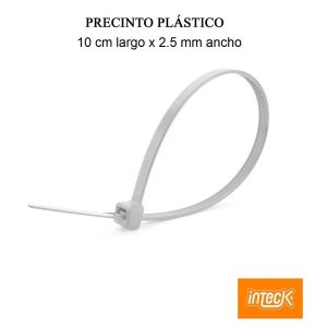 PRECINTO DE NYLON 2.5MM X100MM - BLANCO X 100 UNIDADES INTECK - Vista 3