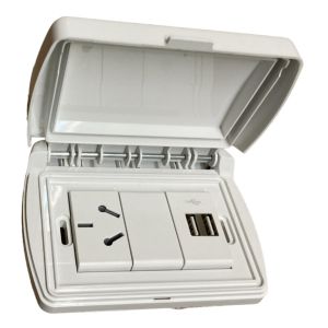 TAPA CAPSULADA EXTERIOR RIGIDA + 1 USB DOBLE + 1 TOMA ESPECIAL 10A EXULTT