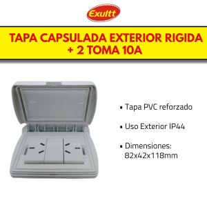 CAPSULADA EXTERIOR RIGIDA 2 TOMA 10A EXULTT URBANA - Vista 2