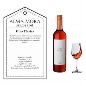 VINO ALMA MORA SYRAH ROSE 750 CC - Vista 1