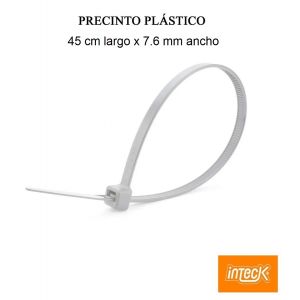 PRECINTO DE NYLON 7.6MM X450MM - BLANCO X 50 UNIDADES INTECK - Vista 2