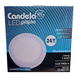 PANEL LED 24W REDONDO APLICAR CANDELA - Vista 1