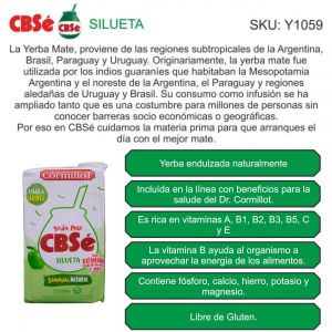 PAQUETE YERBA CBSE SILUETA 500 GR X 12 UNIDADES - Vista 2