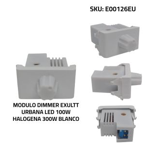 MODULO DIMMER DUAL LED 100W HALOGENA 300W BLANCO EXULTT - Vista 3