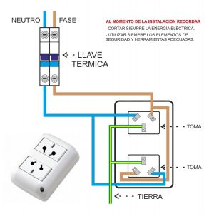 TOMA DOBLE 10A  (ESPECIAL) SUPERFICIE APLICAR EXULTT - Vista 4