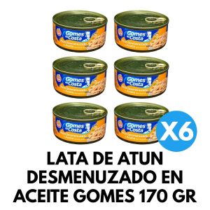 LATA DE ATUN DESMENUZADO EN ACEITE GOMES 170 GR X 6 UNIDADES - Vista 1