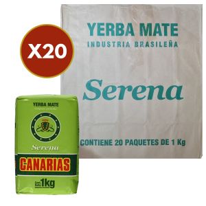 YERBA MATE CANARIAS SERENA 1 KG X 20 UNIDADES