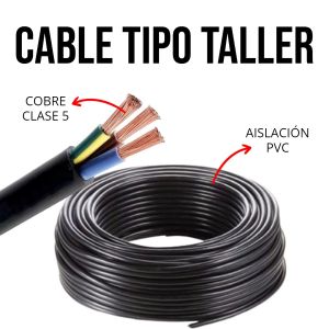 CABLE TIPO TALLER 3X1.5 MM X 100 METROS NEGRO EPUYEN - Vista 3