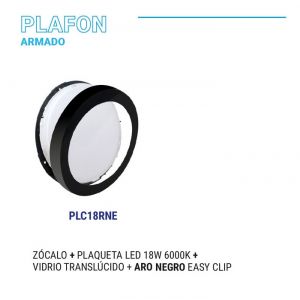 PANEL LED 18W APLICAR REDONDO NEGRO 6000K STAR BOX - Vista 3