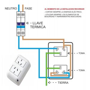 TOMA DOBLE 10A SUPERFICIE APLICAR EXULTT - Vista 3