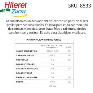 EDULCORANTE HILERET ZUCRA FORTE 100 SOBRES - Vista 3