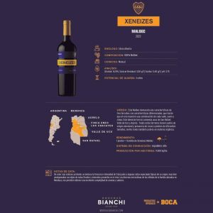 VINO BOCA XENEIZES MALBEC 750 CC - Vista 1