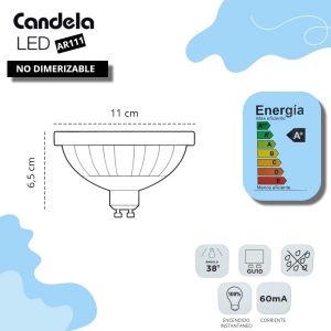 LAMPARA LED AR-111 12W GU10 220V CANDELA - Vista 5