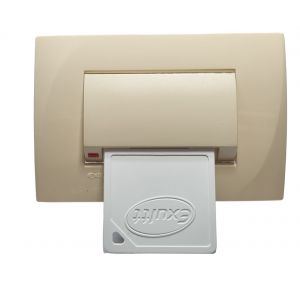 SET ARMADO INTERRUPTOR PARA TARJETA 3 MODULOS LINEA PLEIN ENIGMA BEIGE EXULTT - Vista 1