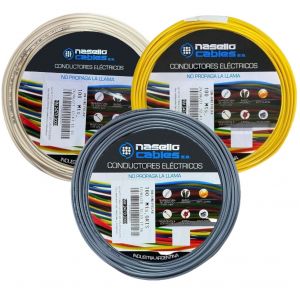 CABLE UNIPOLAR 1 MM X 100M PACK X 3 COLORES (BLANCO - GRIS - AMARILLO)