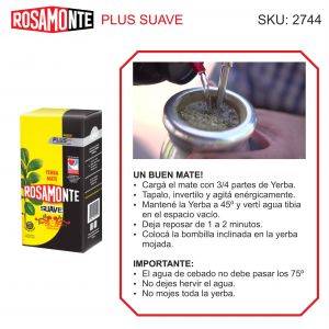 PAQUETE YERBA ROSAMONTE SUAVE PLUS 500 GR - Vista 2