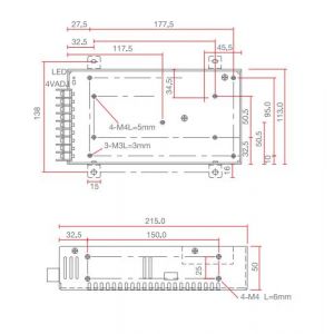 FUENTE LED SWITCHING 24V 14.5A 350W IP20 POWER SWITCH - Vista 2