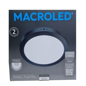 PANEL LED  APLICAR REDONDO 24W NEGRO MACROLED - Vista 5