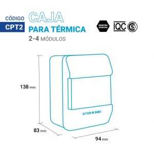 TABLERO ELECTRICO P/ TERMICA 2 A 4 MODULOS STAR BOX - Vista 3