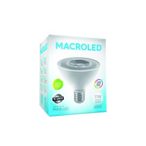 LAMPARA PAR 30 LED 11W E27 DE PVC MACROLED - Vista 3