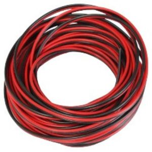 CABLE BIPOLAR BAFLE AUDIO BICOLOR ROJO Y NEGRO 0.75MM X METRO EPUYEN