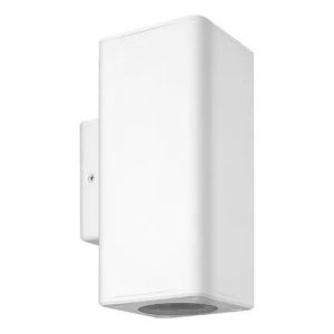 ARTEFACTO DE APLICAR EXTERIOR CUADRADO, COLOR BLANCO, BIDIRECCIONAL, IP54, AC100240V, GU10, 9W MAX