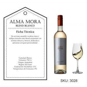 VINO ALMA MORA BLEND BLANCO 750 CC - Vista 1