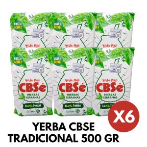 PAQUETE YERBA CBSE TRADICIONAL 500 GR X 6 UNIDADES - Vista 1