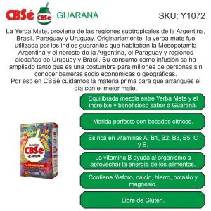 PAQUETE YERBA CBSE GUARANA 500 GR X 12 UNIDADES - Vista 2