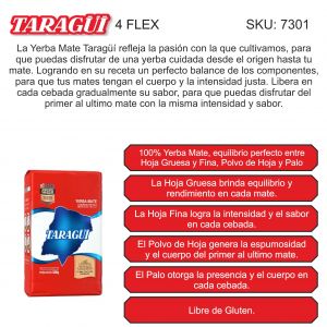 PAQUETE YERBA TARAGUI 4 FLEX 500 GR - Vista 1