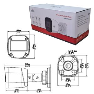 CAMARA BULLET ANALOGICA DOLPHIN 2 MPX LENTE FIJO 2.8MM UNIVIEW - Vista 4