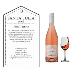 VINO SANTA JULIA ROSE 750 CC - Vista 1