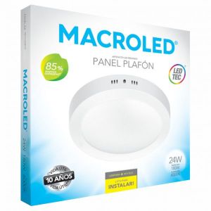 PANEL LED APLICAR REDONDO 24W MACROLED - Vista 3