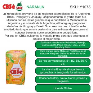 YERBA CBSE NARANJA 500 GR X 12 UNIDADES - Vista 2