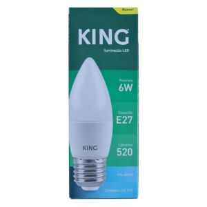 LAMPARA VELA LED 6W C37 E27 KING - Vista 1