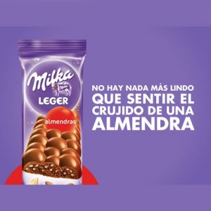 CHOCOLATE MILKA LEGER ALMENDRAS 50 GR - Vista 2