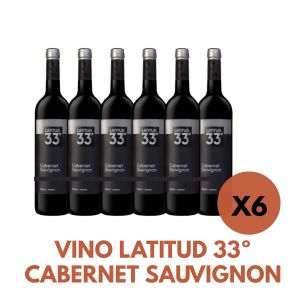 VINO LATITUD 33º CABERNET SAUVIGNON 750 CC X 6 BOTELLAS - Vista 1