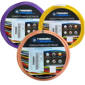 CABLE UNIPOLAR 1 MM X 100M PACK X 3 COLORES (NARANJA - VIOLETA - AMARILLO)