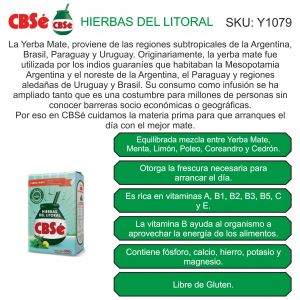 PAQUETE YERBA CBSE HIERBAS DEL LITORAL 500 GR - Vista 2