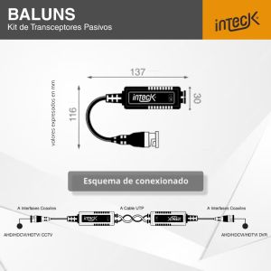 JUEGO BALUN 1 CANAL ANALÓGICO PASIVO UNIVIEW - Vista 2