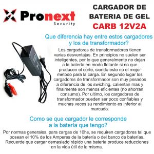 CARGADOR DE BATERIA DE GEL 12V 2 AMP C/ CORTE AUTOMATICO - Vista 2