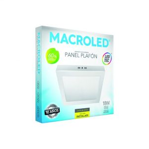 PANEL LED APLICAR CUADRADO 18W MACROLED - Vista 4