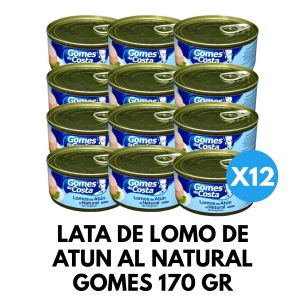 LATA DE LOMO DE ATUN AL NATURAL GOMES 170 GR X 12 UNIDADES - Vista 1