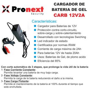 CARGADOR DE BATERIA DE GEL 12V 2 AMP C/ CORTE AUTOMATICO - Vista 1