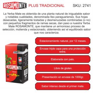 PAQUETE YERBA ROSAMONTE PLUS 1000 GR - Vista 1